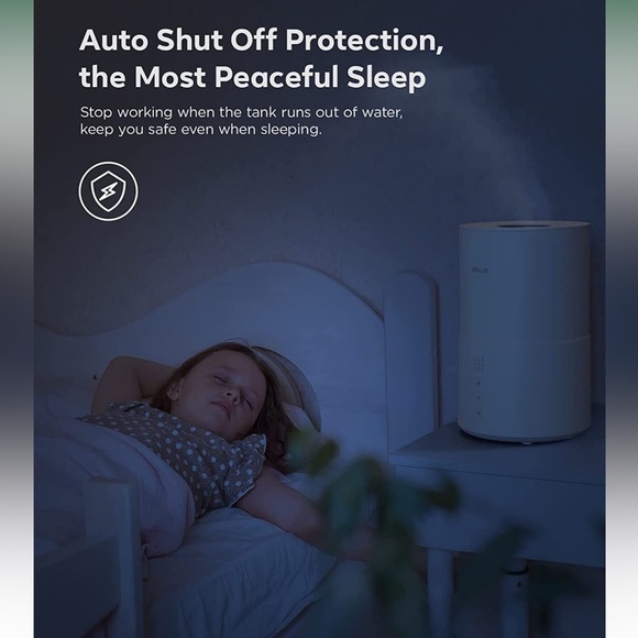 Humidifiers for Bedroom, Ultrasonic Cool Mist Humidifier for Baby Quiet, 2L - Picture 6 of 10